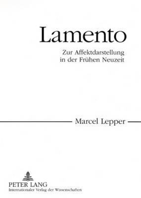 Marcel Lepper - Lamento, Häftad