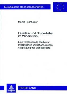 Martin Hochholzer - Feindes- Und Bruderliebe Im Widerstreit?, Häftad