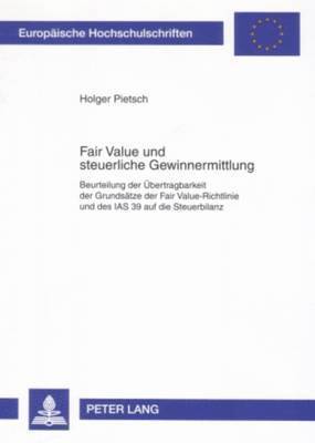 Fair Value Und Steuerliche Gewinnermittlung 1