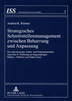 bokomslag Strategisches Schnittstellenmanagement Zwischen Beharrung Und Anpassung