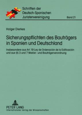 bokomslag Sicherungspflichten Des Bautraegers in Spanien Und Deutschland