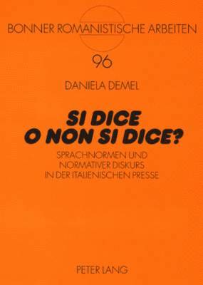 Si Dice O Non Si Dice? 1