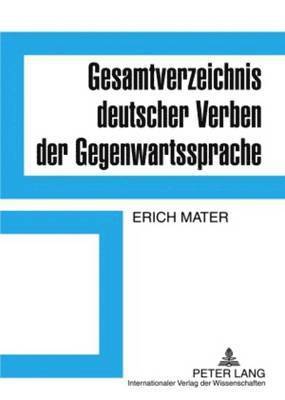 bokomslag Gesamtverzeichnis Deutscher Verben Der Gegenwartssprache