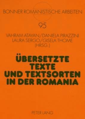 Vahram Atayan, Daniela Pirazzini, Laura Sergo, Gisela Thome - Uebersetzte Texte Und Textsorten in Der Romania, Häftad