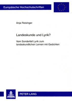 bokomslag Landeskunde Und Lyrik?