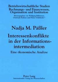 bokomslag Interessenkonflikte in Der Informationsintermediation