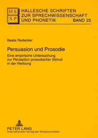 bokomslag Persuasion Und Prosodie