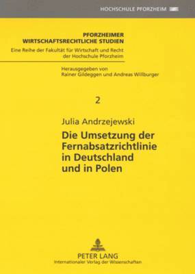 bokomslag Die Umsetzung Der Fernabsatzrichtlinie in Deutschland Und in Polen