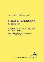 Franc Marusic, Rok Zaucer, Lew Zybatow, Franc Lanko Marusic - Studies in Formal Slavic Linguistics, Häftad