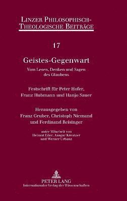 Franz Gruber, Christoph Niemand - Geistes-Gegenwart, Inbunden