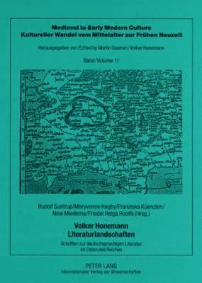 bokomslag Volker Honemann - Literaturlandschaften