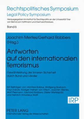 bokomslag Antworten Auf Den Internationalen Terrorismus