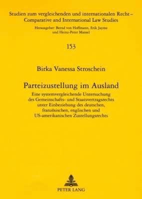 bokomslag Parteizustellung Im Ausland