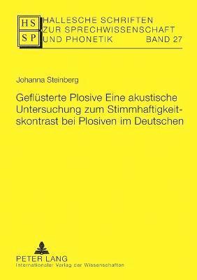 Johanna Steinberg - Gefluesterte Plosive, Häftad