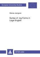 bokomslag Syntax of -ing Forms in Legal English