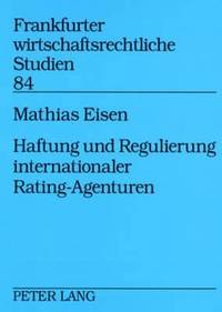 bokomslag Haftung Und Regulierung Internationaler Rating-Agenturen