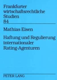 bokomslag Haftung Und Regulierung Internationaler Rating-Agenturen