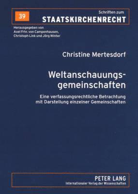 bokomslag Weltanschauungsgemeinschaften