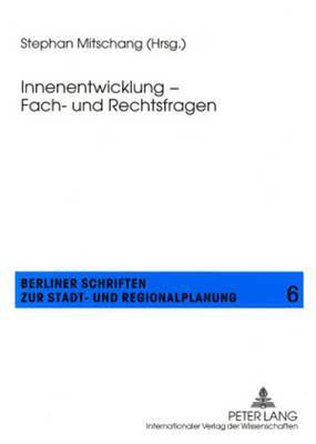 bokomslag Innenentwicklung - Fach- Und Rechtsfragen