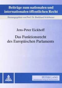 bokomslag Das Funktionsrecht Des Europaeischen Parlaments