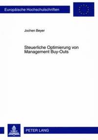 bokomslag Steuerliche Optimierung Von Management Buy-Outs