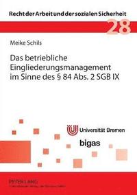 bokomslag betriebliche Eingliederungsmanagement im Sinne des § 84 Abs. 2 SGB IX