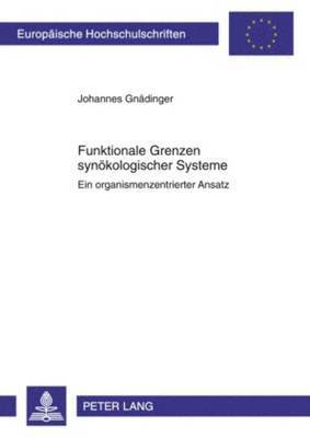 bokomslag Funktionale Grenzen Synoekologischer Systeme