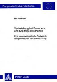 bokomslag Verlustabzug Bei Personen- Und Kapitalgesellschaften