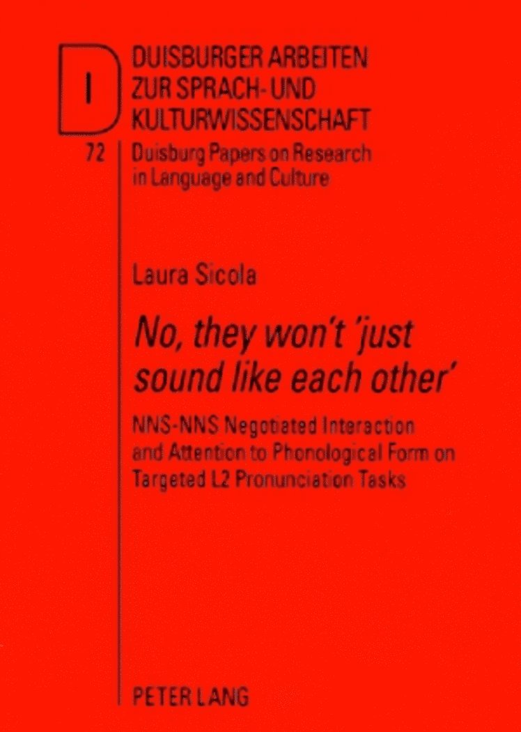 Laura Sicola, Martin Pütz - «No, they won’t ‘just sound like each other’», Häftad