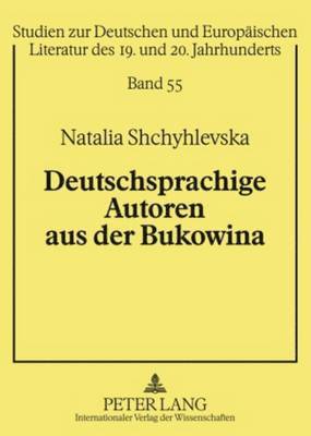 Deutschsprachige Autoren Aus Der Bukowina 1