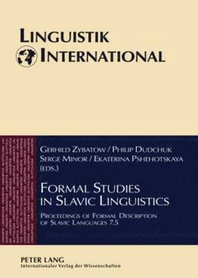 bokomslag Formal Studies in Slavic Linguistics