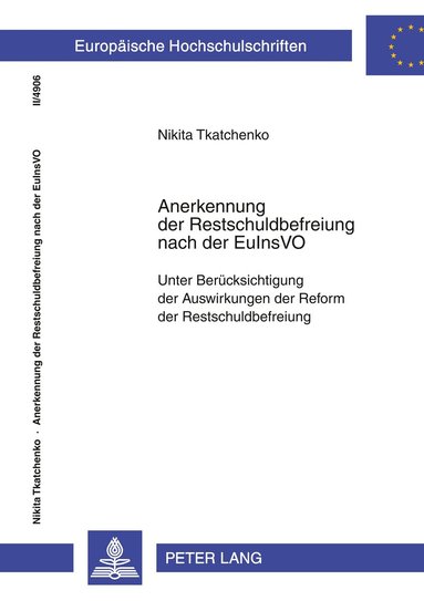 bokomslag Anerkennung Der Restschuldbefreiung Nach Der Euinsvo