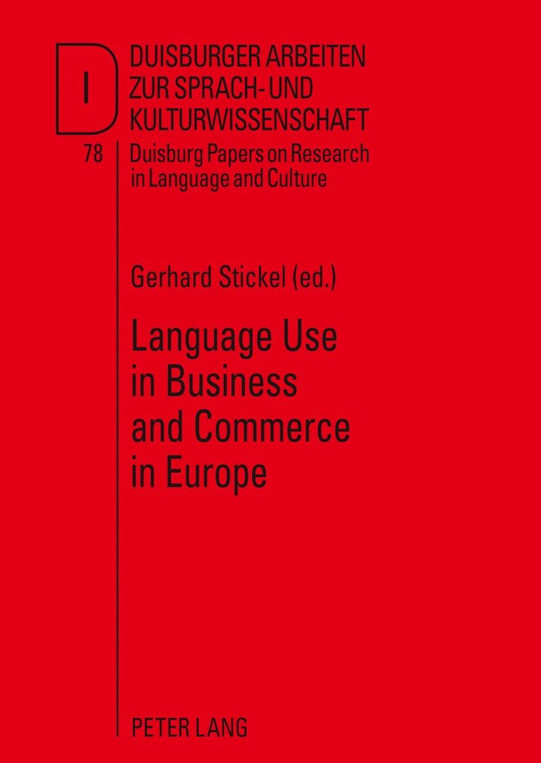Language Use in Business and Commerce in Europe 1