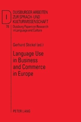 Language Use in Business and Commerce in Europe 1