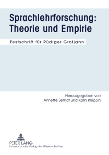 bokomslag Sprachlehrforschung: Theorie und Empirie