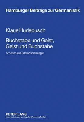 bokomslag Buchstabe Und Geist, Geist Und Buchstabe