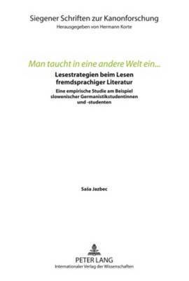 bokomslag «Man Taucht in Eine Andere Welt Ein...»