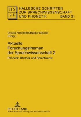 bokomslag Aktuelle Forschungsthemen Der Sprechwissenschaft 2