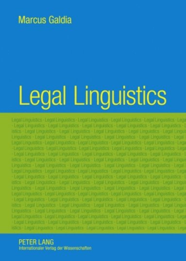 bokomslag Legal Linguistics