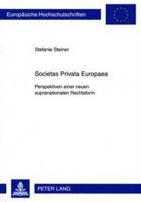 bokomslag Societas Privata Europaea