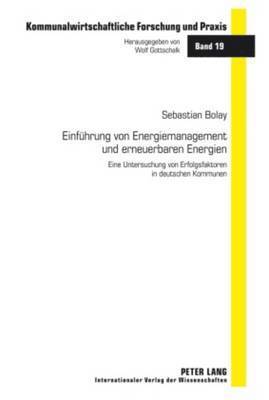 bokomslag Einfuehrung Von Energiemanagement Und Erneuerbaren Energien