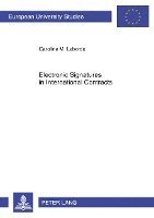 bokomslag Electronic Signatures in International Contracts