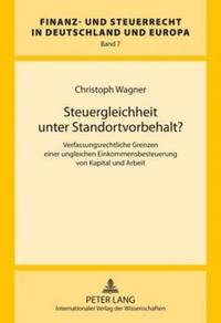 bokomslag Steuergleichheit Unter Standortvorbehalt?