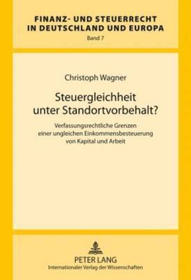 bokomslag Steuergleichheit Unter Standortvorbehalt?