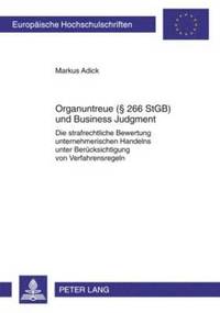 bokomslag Organuntreue ( 266 Stgb) Und Business Judgment