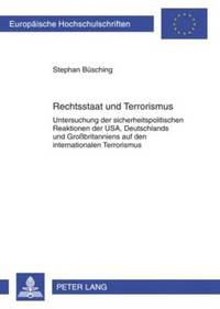 bokomslag Rechtsstaat Und Terrorismus