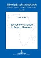 bokomslag Econometric Analysis in Poverty Research