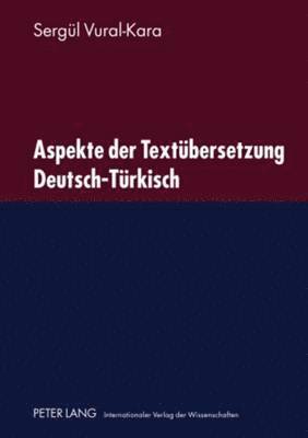 Aspekte Der Textuebersetzung Deutsch-Tuerkisch 1