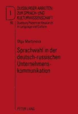 bokomslag Sprachwahl in Der Deutsch-Russischen Unternehmenskommunikation