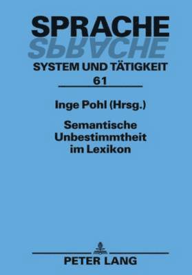 Semantische Unbestimmtheit Im Lexikon 1